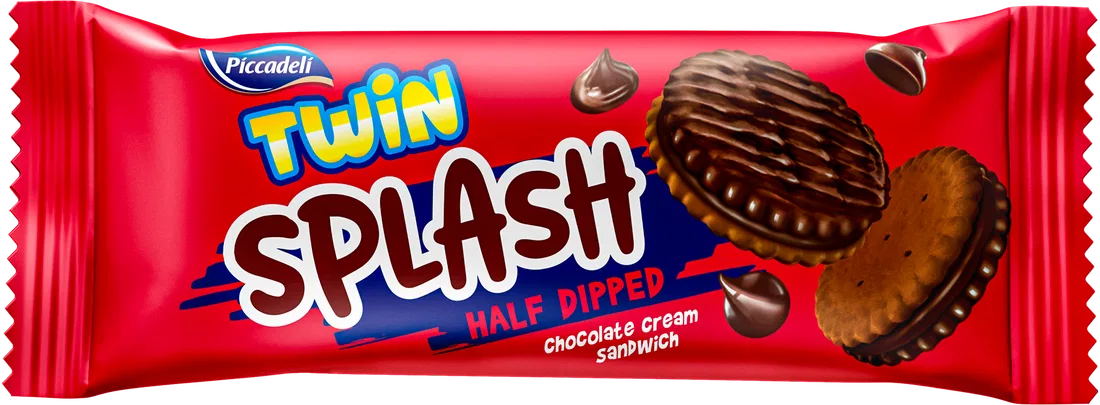 Piccadeli Twin Splash chocolate cream sandwich